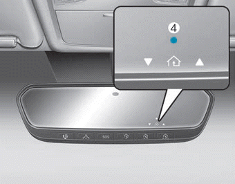 Hyundai Elantra. Electric chromic mirror (ECM) with HomeLink® system and Blue Link®