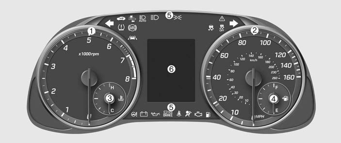 Hyundai Elantra. Instrument Cluster