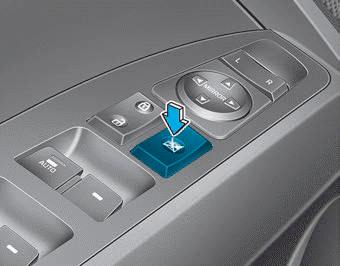 Hyundai Elantra. Power window lock switch