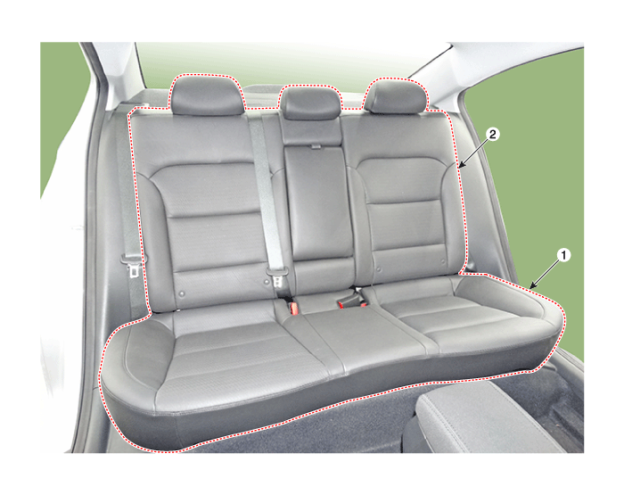 Hyundai Elantra Rear Seat Assembly Components and Components Location