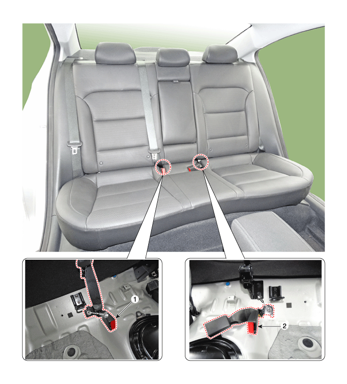 Hyundai Elantra Rear Seat Belt Buckle Components and Components