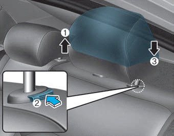 Hyundai Elantra. Rear seat head restraints