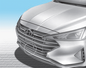 Hyundai Elantra. Sensor to Detect Distance to the Vehicle Ahead