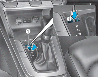 Hyundai Elantra - Shift-Lock System. Shift-Lock Release. Parking - LCD  display for transmission temperature and warning message