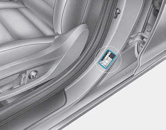 Hyundai Elantra. Tire Specification and Pressure Label