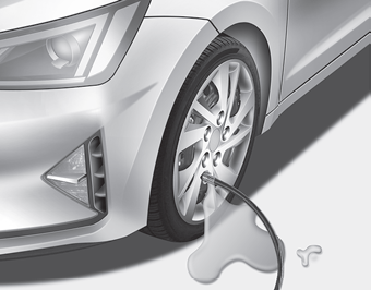 Hyundai Elantra. Using the Tire Mobility Kit